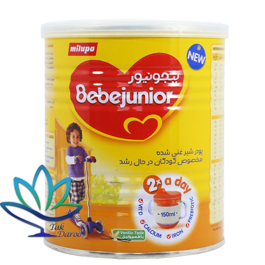 شیر خشک ببجونیور میلوپا با طعم وانیل ۴۰۰ گرم