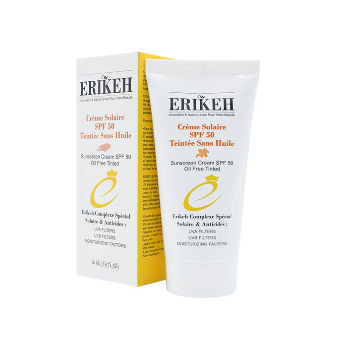ضدآفتاب رنگی بژ روشن مخصوص پوست مختلط تا چرب اریکه ERIKEH