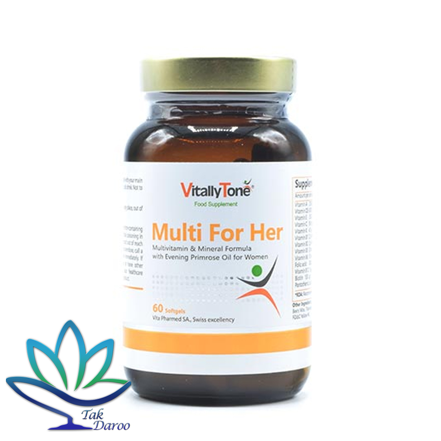 کپسول مولتی مخصوص بانوان ویتالی تون ۶۰ عددی