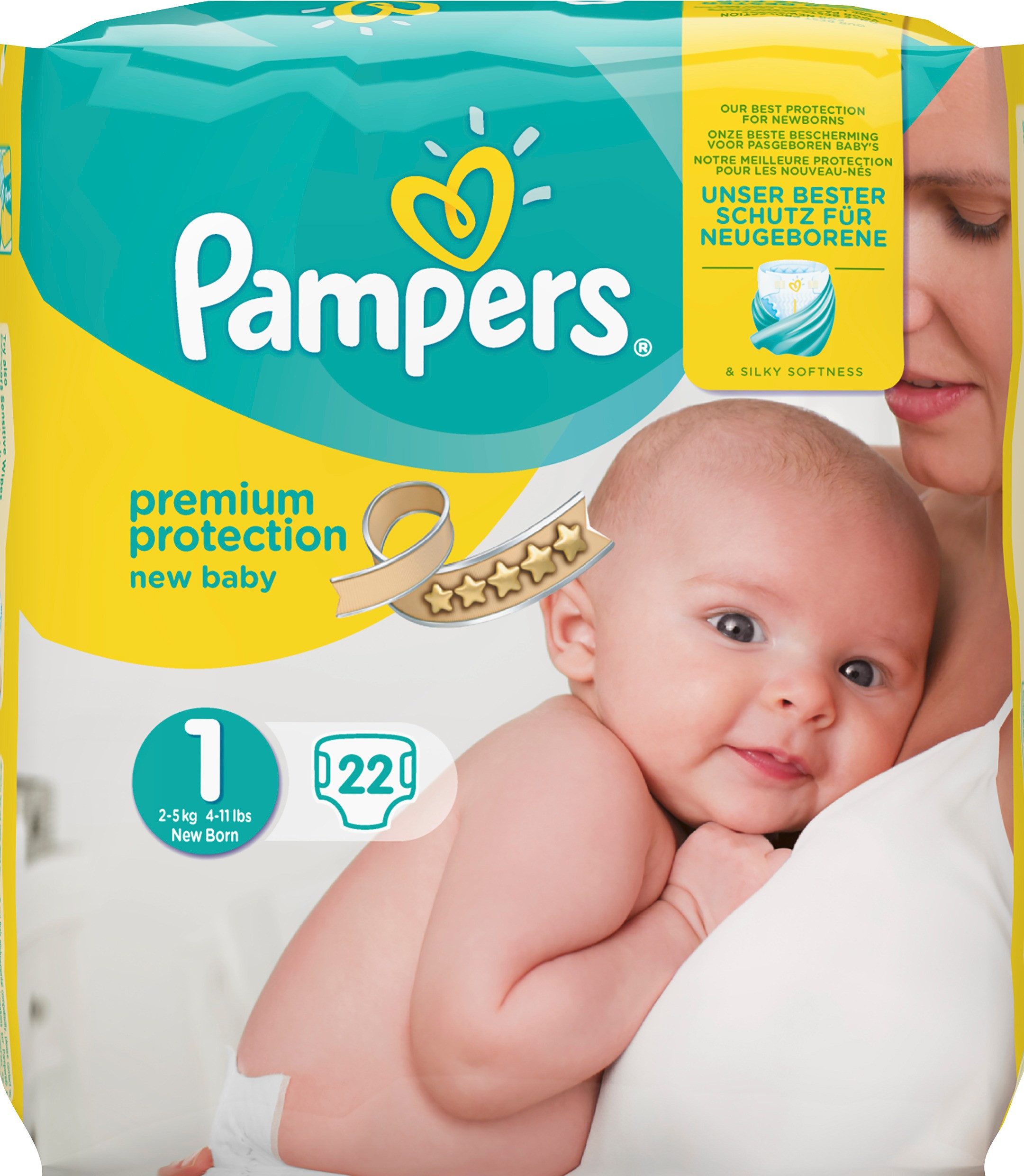 پوشک پمپرز مدل Premium سايز ۱ بسته ۲۲ عددی پوشک پمپرز مدل Premium سايز ۱ بسته ۲۲ عددی