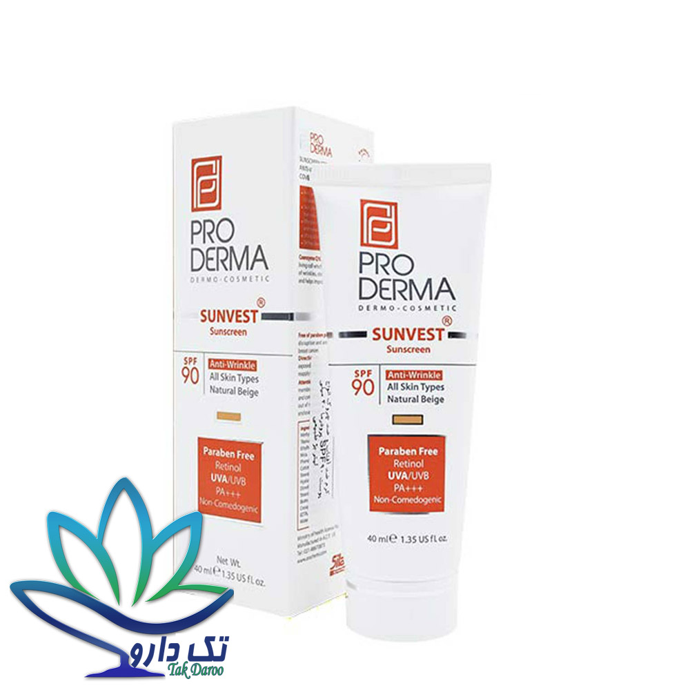 کرم ضد آفتاب و ضد چروک بی رنگ پرودرما spf90