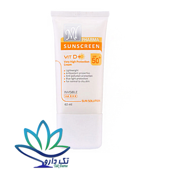 کرم ضد آفتاب بی رنگ سان سلوشن انواع پوست مای فارما حجم 40 میل