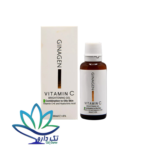  ژل روشن کننده ویتامین C ژیناژن مناسب پوست چرب و مختلط