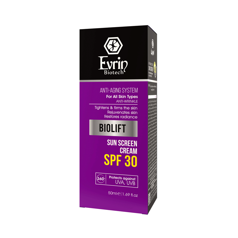 کرم ضد آفتاب با SPF 30 مناسب پوست های ضد چروک