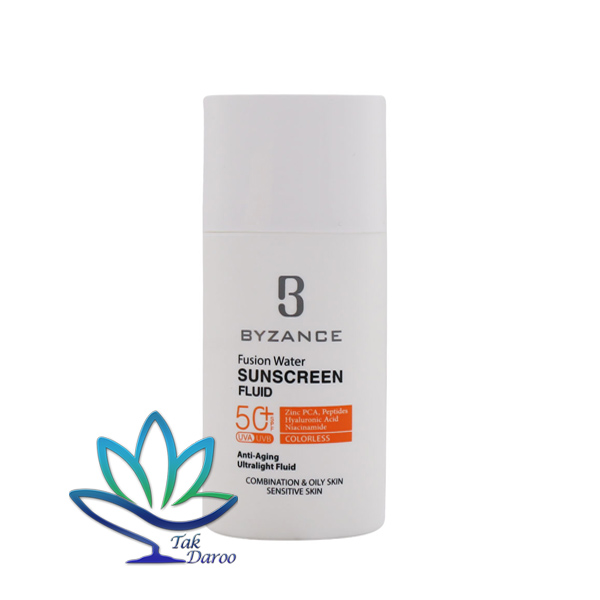 ضد آفتاب فیوژن واتر بی رنگ بیزانس 50 میلی لیتر