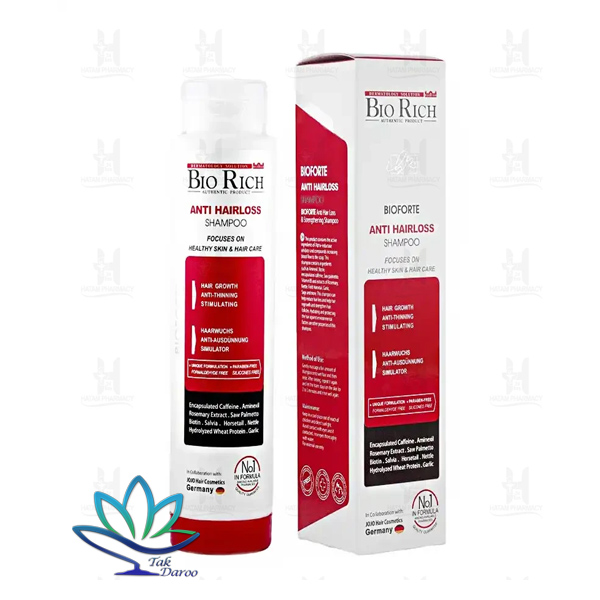 شامپو ضد ریزش و تقویت کننده بایوفورت250 میلی لیترب بایو ریچ