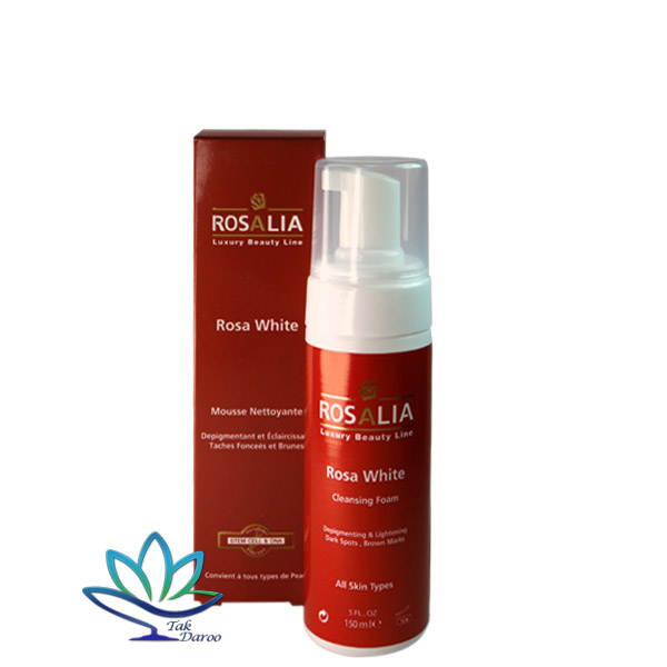 فوم پاک کننده و روشن کننده رزا وایت رزالیا 150 میلی لیتر