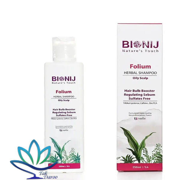 شامپو گیاهی فاقد سولفات بیونیج مخصوص تقویت پیاز مو پوست سر چرب