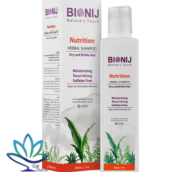 شامپو مخصوص موهای خشک و شکننده بیونیج شامپو مخصوص موهای خشک و شکننده بیونیج