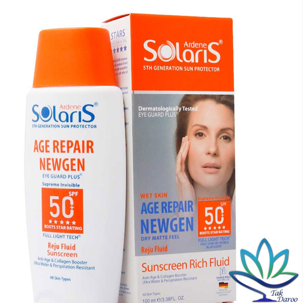 فلوئید ضد آفتاب و ضد چروک SPF۵۰ سولاریس آردن مدل ایج ریپیر نیوژن ۱۰۰ میلی لیتر