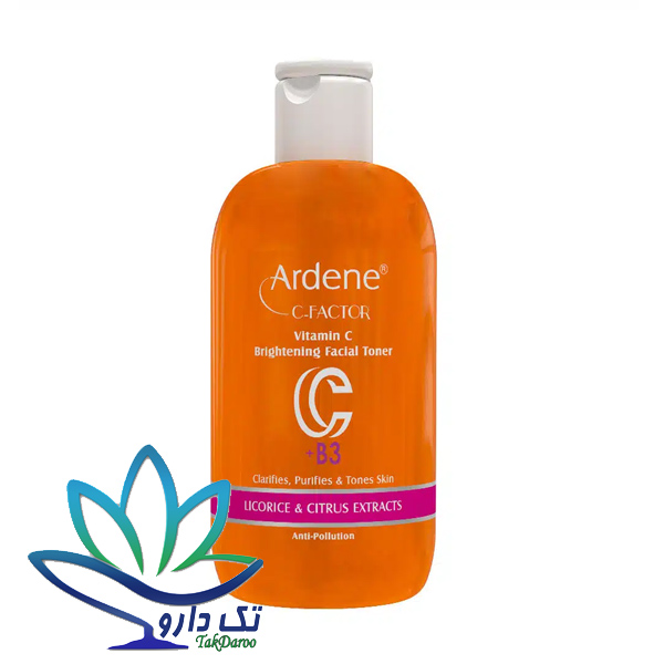 تونیک پاک کننده و شفاف کننده صورت حاوی ویتامین C سی فکتور آردن 250 میلی لیتر