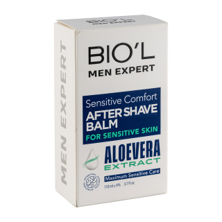 افتر شیو بیول حاوی عصاره آلوئه ورا مناسب پوست حساس حجم 110 میلی لیتر