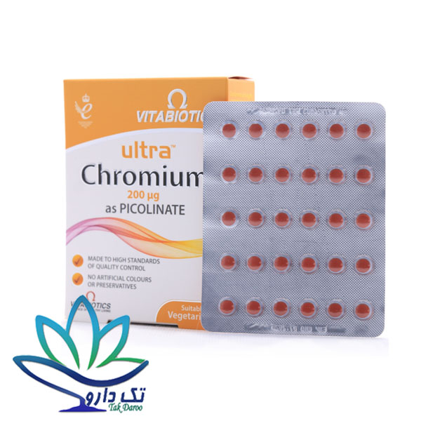 قرص اولترا کروم 200 میکروگرم ویتابیوتیکس 60 عدد قرص اولترا کروم 200 میکروگرم ویتابیوتیکس 60 عدد